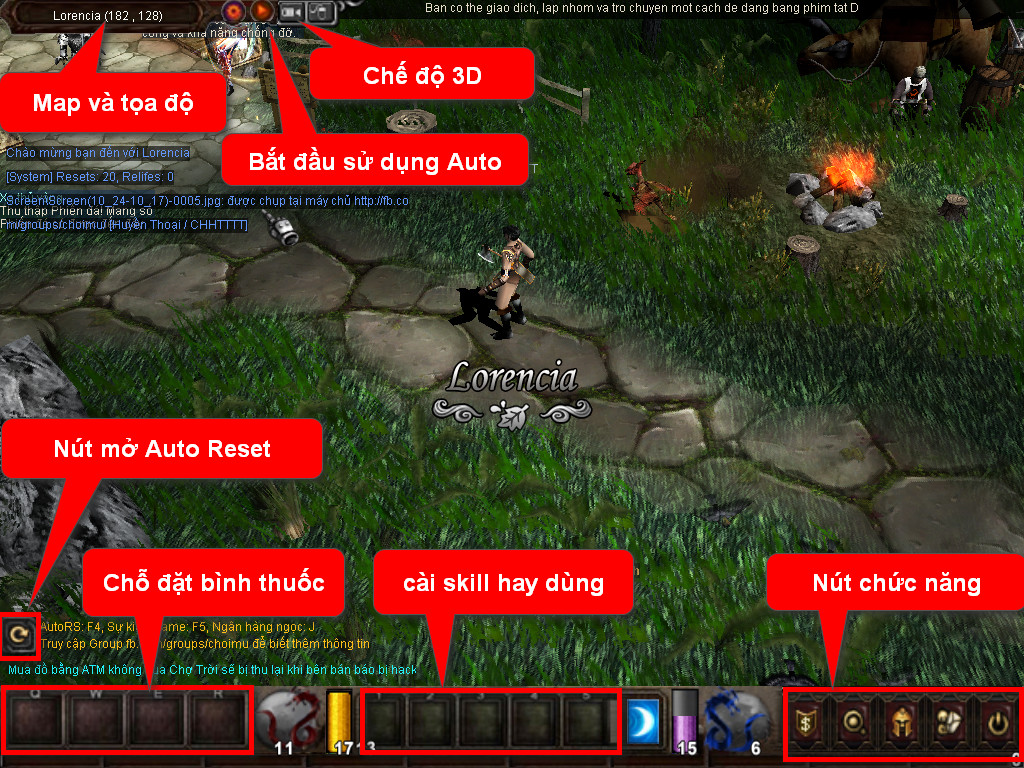 Chức năng chính của Game MU Đại Long