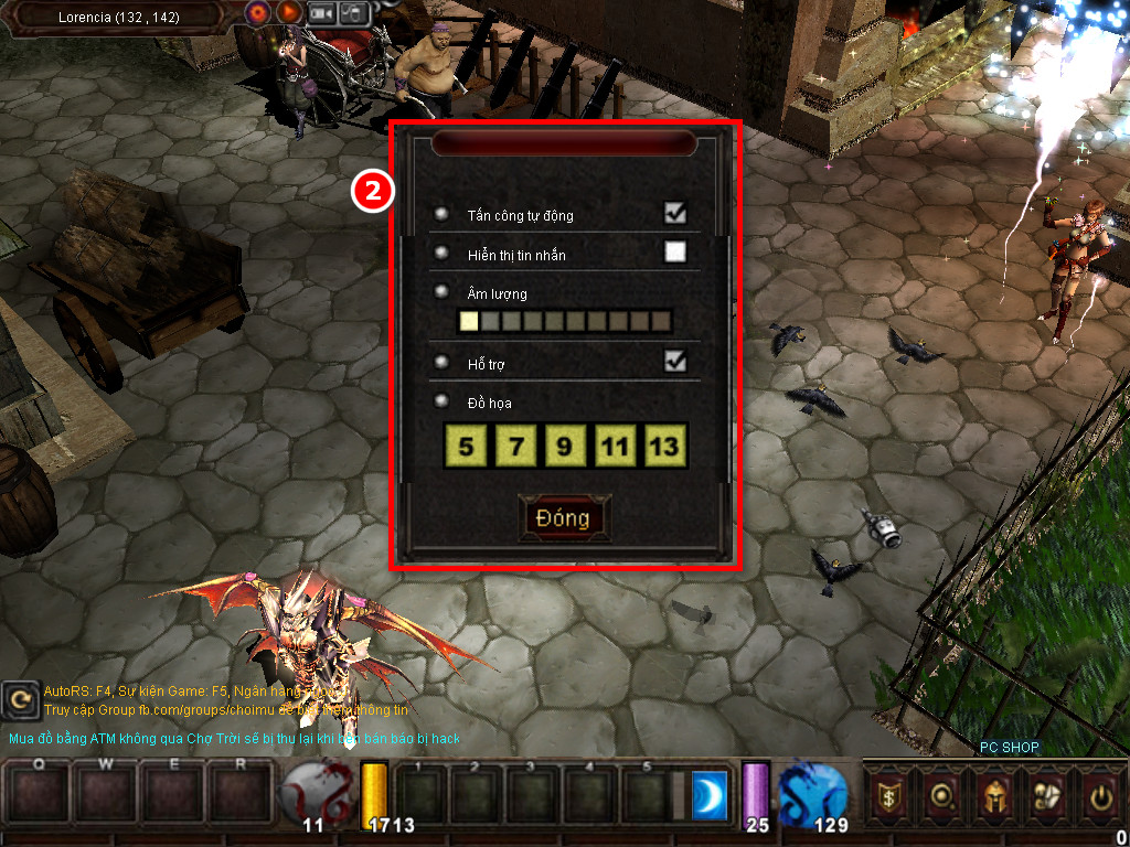 Chức năng chính của Game MU Đại Long